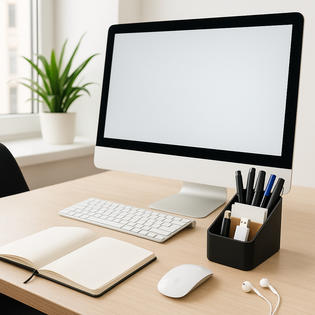 Organiseur de bureau sur table de travail