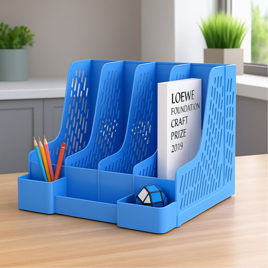 Organiseur de bureau couleur bleu glacier