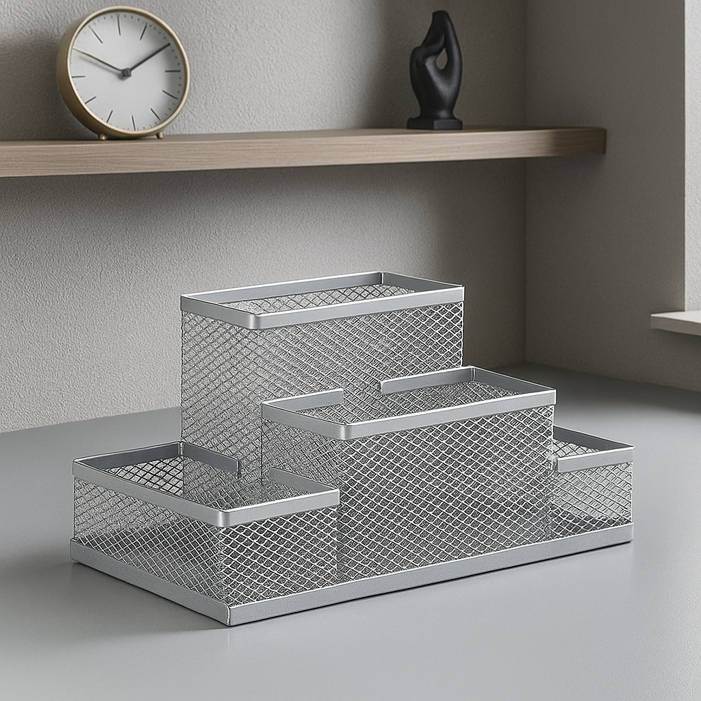 Organisateur de bureau chic Argent