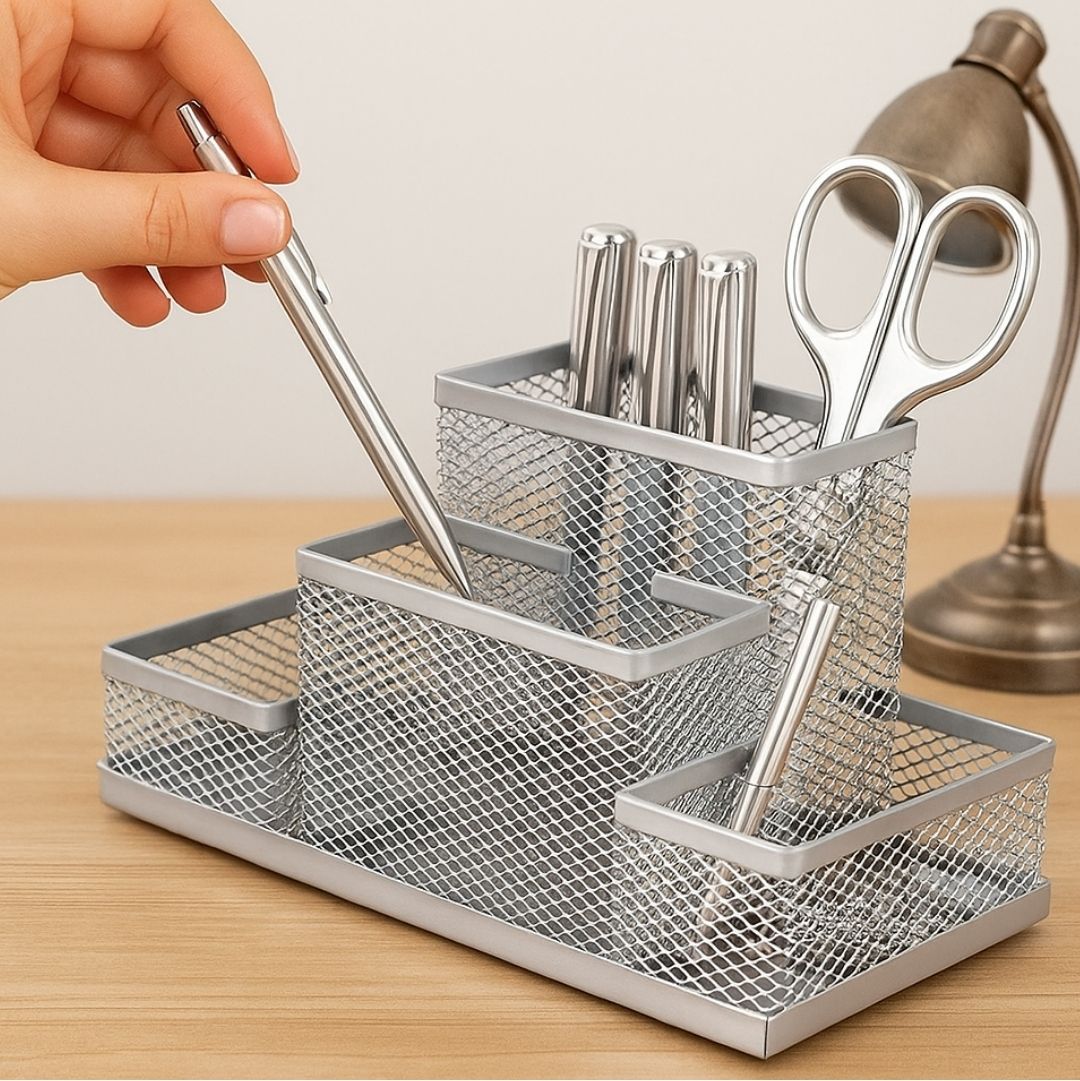 Organisateur de bureau couleur Argent