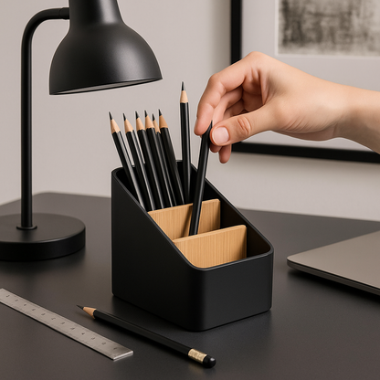 Organiseur de bureau noir