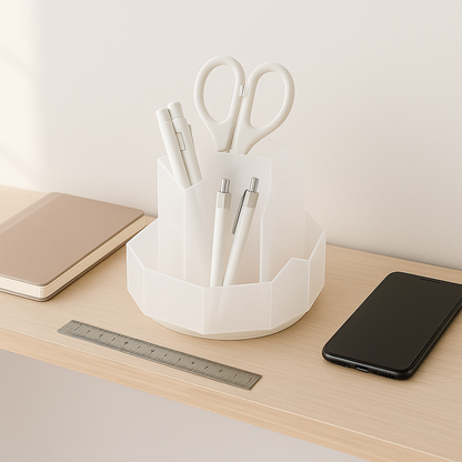Organiseur pour bureau transparent
