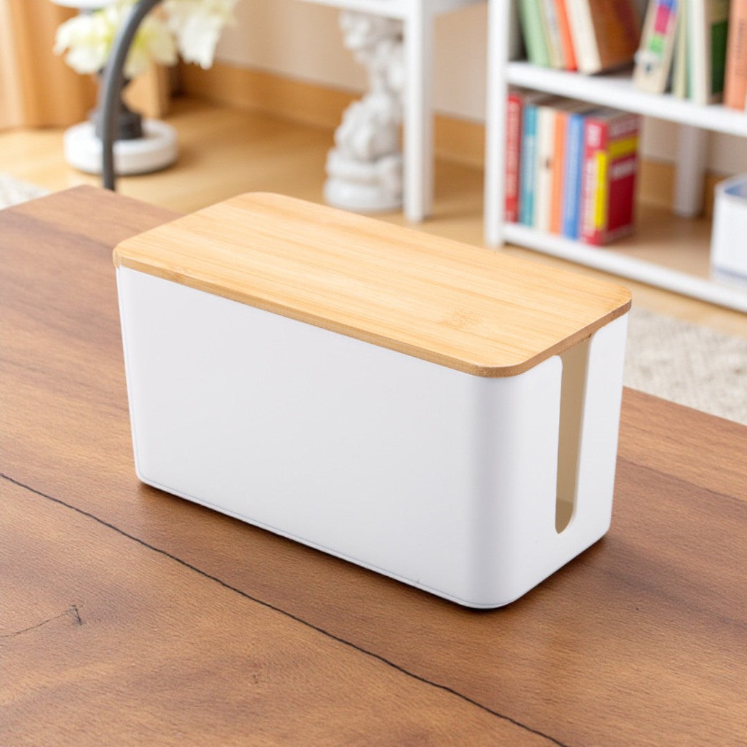 Passe cable bureau petit blanc