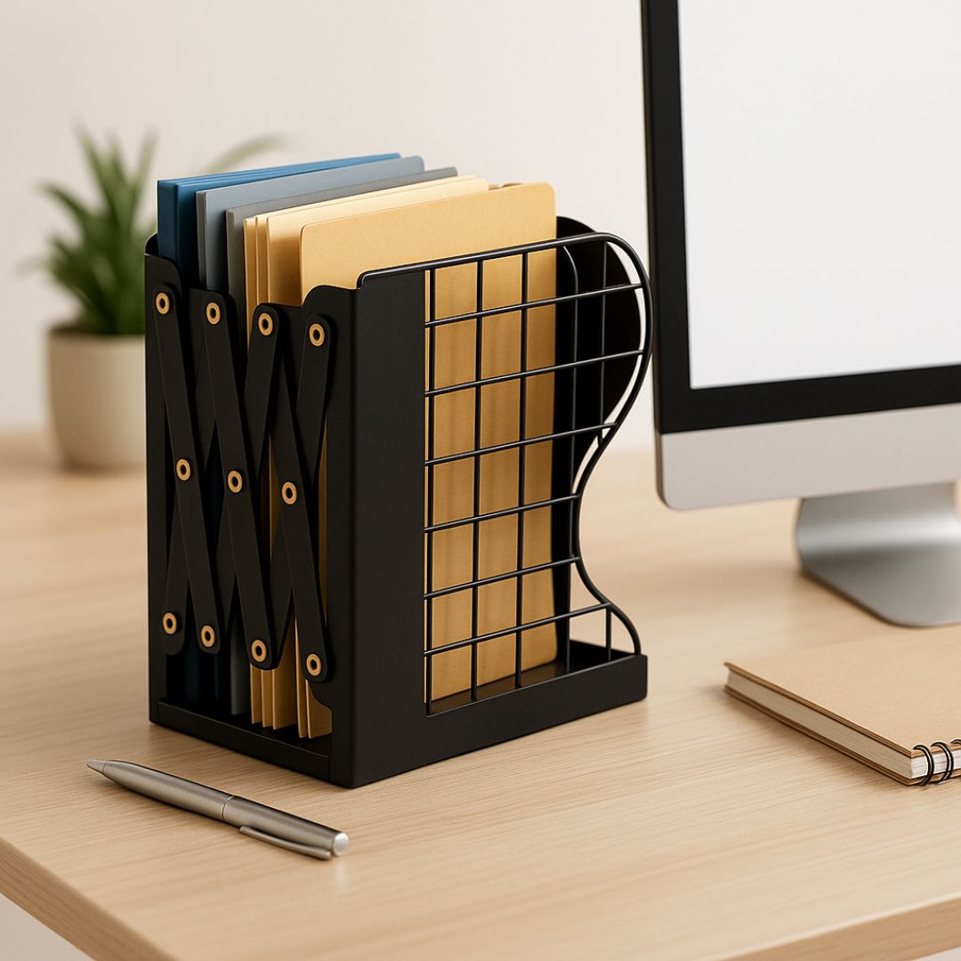 Porte document de bureau en métal noir