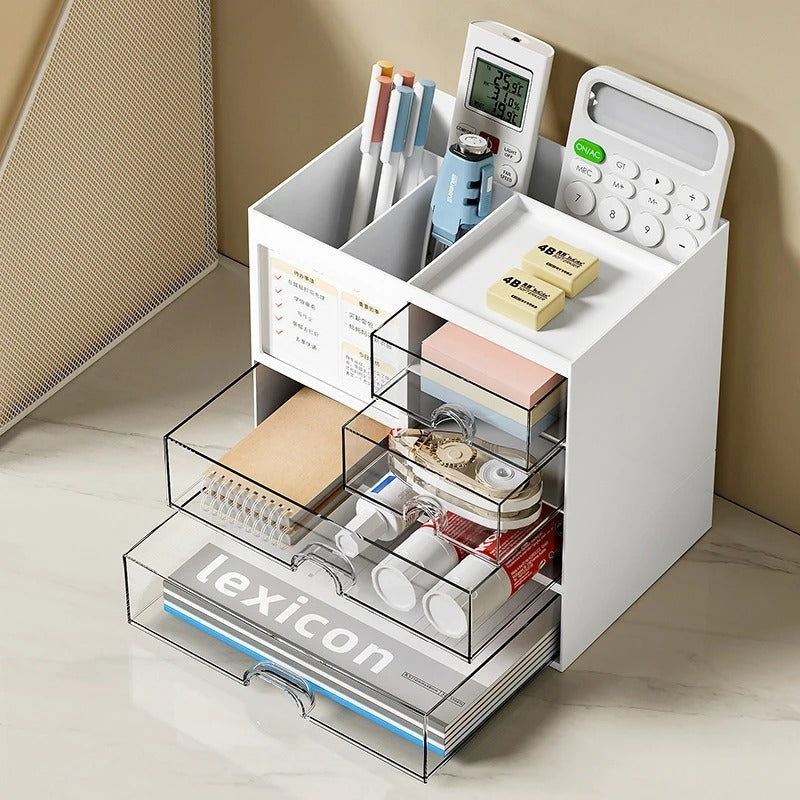 organiseur pour bureau blanc