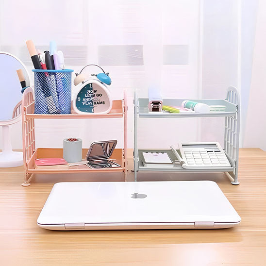 organiseur pour bureau sur table de bois