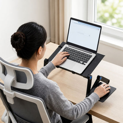Support ordinateur ergonomique favorisant une meilleure posture de travail