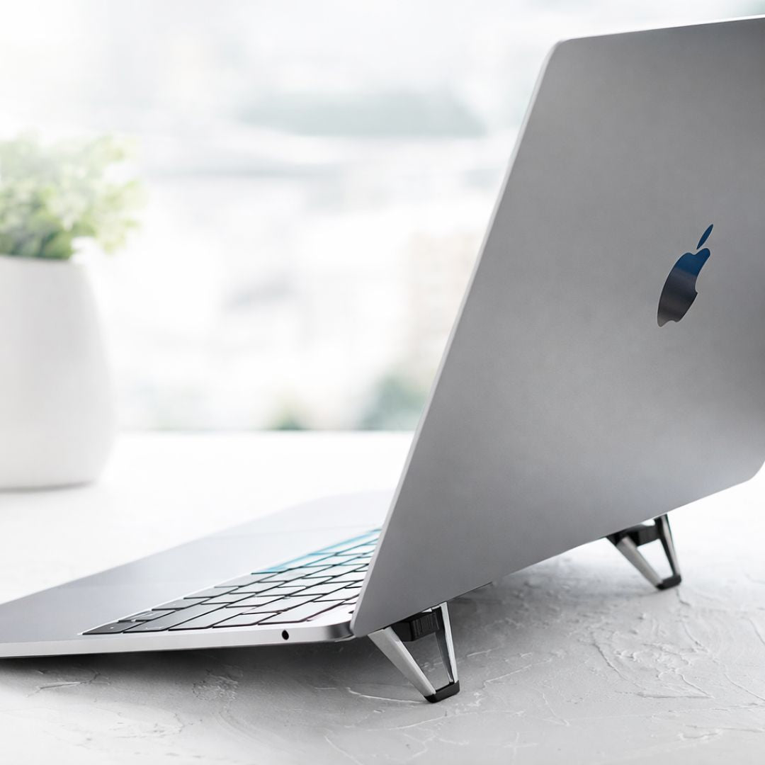 support pc portable aluminium design hexagonal