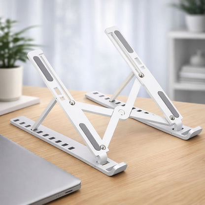 support pour ordinateur portable blanc pale